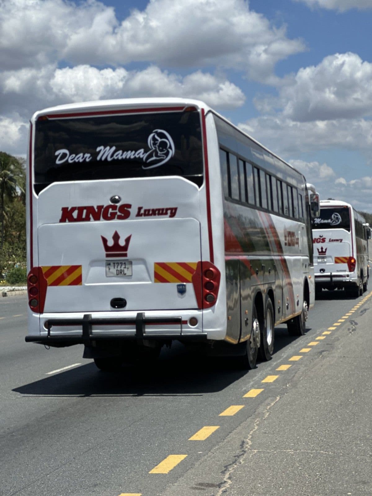 Kings Luxury coaches travelling on the road