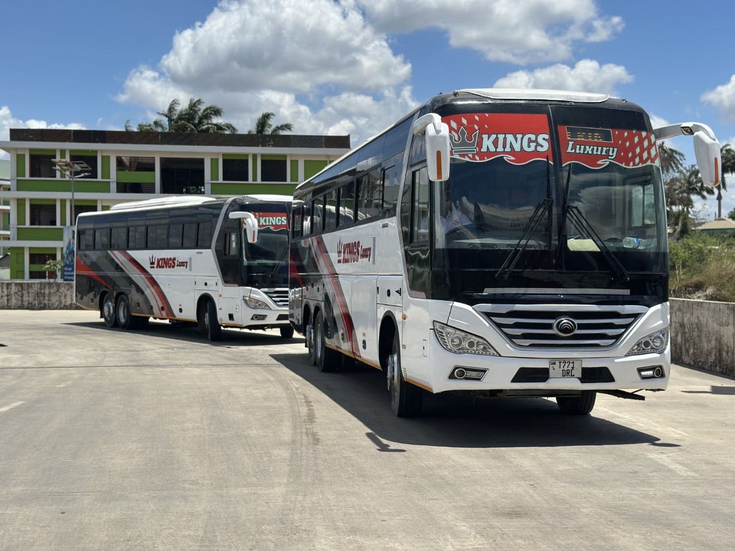 Kings Luxury coaches parked together